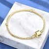 Brass Snake Chain Link Bracelets for Men Women BJEW-G736-06G-2