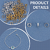 128Pcs 8 Styles Alloy Bead Frame FIND-WR0012-02-3