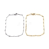 Unisex 304 Stainless Steel Bar Link Chain Bracelets BJEW-E372-04B-1
