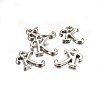 Platinum Plated Alloy Letter Pendants PALLOY-J718-01P-K-2