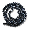 Opaque Solid Color Electroplate Glass Beads Strands EGLA-A039-P3mm-A17-2