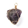 Natural Mixed Gemstone Pendants PALLOY-JF00914-2