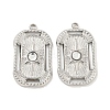 304 Stainless Steel Rhinestone Pendants STAS-P356-40P-1