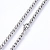 Non-Tarnish 304 Stainless Steel Box Chain Necklaces LS-NJEW-F227-09P-04-2