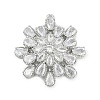 Brass Micro Pave Cubic Zirconia with Glass Pendants KK-Q026-16P-1