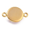 Golden Plated Brass Enamel Links Connectors KK-P197-01A-G06-3