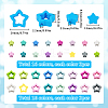 64cs 32 Styles Star Silicone Focal Beads SIL-SC0002-38-2