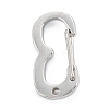 304 Stainless Steel Keychain Clasp Findings STAS-C024-28P-2