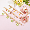 3Pcs 3 Styles Alloy Enamel Fruit Charm Iron Bag Decorative Chains HJEW-PH02185-3