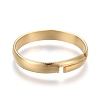 Adjustable 201 Stainless Steel Plain Band Rings STAS-P249-25A-G-2