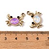 UV Plating Alloy Glass Pendants FIND-K032-15G-2
