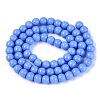 Opaque Solid Color Glass Beads Strands GLAA-T032-P6mm-23-3
