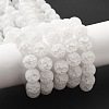 Frosted Crackle Glass Beads Strands CCG-10D-37-4