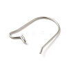 316 Surgical Stainless Steel Hoop Earrings Findings Kidney Ear Wires X-STAS-E009-6-3