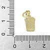 Brass Enamel Charms KK-C110-14B-01G-3