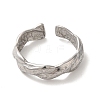 304 Stainless Steel Open Cuff Ring RJEW-C068-03D-P-2