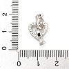 925 Sterling Silver Micro Pave Clear Cubic Zirconia Fold Over Clasps STER-U001-08P-3