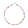 Acrylic Beaded Kids Necklaces NJEW-JN04708-02-4