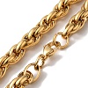 Vacuum Plating 201 Stainless Steel Rope chain Necklaces NJEW-H033-06A-G-2