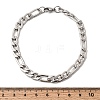 201 Stainless Steel Curb Chain Bracelets for Men STAS-T077-22A-01P-5