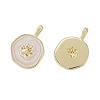 2Pcs Brass Enamel Pendants KK-TADJ0001-15B-2