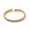 304 Stainless Steel Flat Mesh Chain Shape Open Cuff Bangle for Women BJEW-C033-08G-2