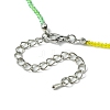 Faceted Rondelle Glass Beaded Necklace for Women NJEW-M208-02H-5