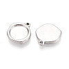 304 Stainless Steel Pendant Cabochon Settings STAS-T067-70B-P-2