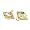 Brass Micro Pave Cubic Zirconia Pendants KK-G485-10G-2