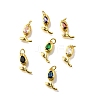 Brass Micro Pave Cubic Zirconia Pendants KK-Z102-01G-01-1