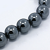Electroplate Non-magnetic Synthetic Hematite Beads Strands G-M007-01A-01-1