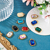 10Pcs UV Plating Alloy Pendants ALRI-TADJ0001-06-3