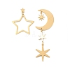 304 Stainless Steel Dangle Stud Earrings EJEW-D306-04G-2