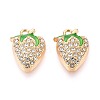 Alloy Rhinestone and Enamel Pendants PALLOY-T092-42G-01-1