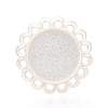 Adjustable Flower Alloy & Iron Bezel Cup Ring Base with Rotatable Tray MAK-T012-08S-2