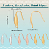 18Pcs 3 Colors Ion Plating(IP) 316 Surgical Stainless Steel Earring Hooks STAS-LP0001-53-2