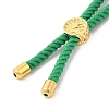 Twisted Nylon Cord Silder Bracelets DIY-B066-03G-14-3