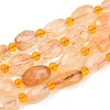 Heated Natural Citrine Beads Strands G-Z147-B01-02-2