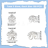 300Pcs 2 Style 5-Petal 304 Stainless Steel Bead Caps STAS-UN0042-43-4