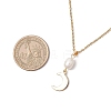 3Pcs 3 Styles Natural Cultured Freshwater Pearl & 304 Stainless Steel & Brass Moon Star Sun Pendant 304 Stainless Steel Cable Chain Necklaces for Women NJEW-JN05364-3