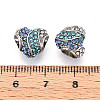 Alloy Rhinestone European Beads FIND-N009-12P-3