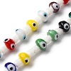 Handmade Evil Eye Lampwork Beads Strands LAMP-S069-01A-06-1