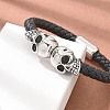 Braided Microfiber Leather Cord Bracelets BJEW-Q010-09A-2