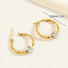 Fashionable and Versatile Crystal Ball Brass Hoop Earrings BJ5766-5