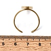 Horse Eye 304 Stainless Steel Open Cuff Bangle Makings with Bezel Tray SA-CBABF3F-02G-04-3