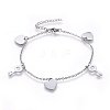 304 Stainless Steel Charms Anklets AJEW-H016-01M-2