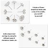 30Pcs 3 Style 304 Stainless Steel Stud Earring Findings STAS-UN0031-93-4