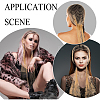 2Pcs 2 Colors Polyester Rhinestone Mesh Headpiece Cap for Women AJEW-CY0001-63-4