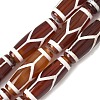 Rice Shape Tibetan Style dZi Beads Strands G-A269-A21-01-2