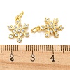 Rack Plating Brass Micro Pave Clear Cubic Zirconia Pendants X-KK-B093-04A-G-3